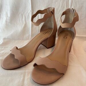 INC International Concepts Women's Tan Block Heel Sandals